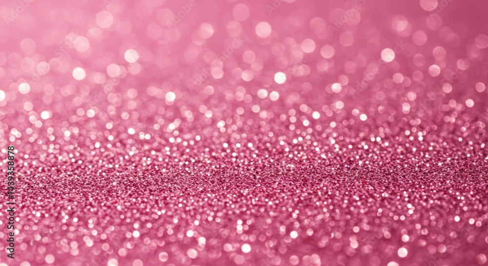 Poster pink glitter sparkles background with bokeh effect creates a festive look