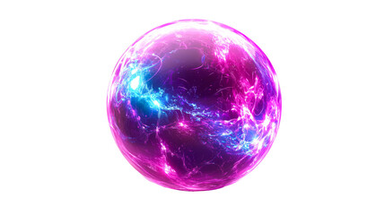 Obraz premium Luminous Energy Sphere against Black, cut out transparent