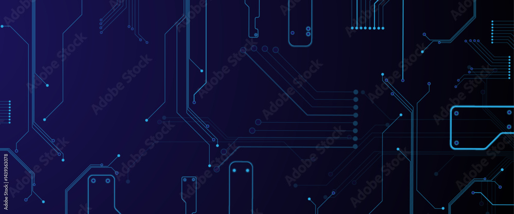 Poster Vectors Abstract connecting lines and dots., Social networking, network connection and global communication technology background