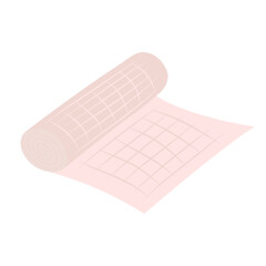 Medical bandage roll on white background. Vector illustration.