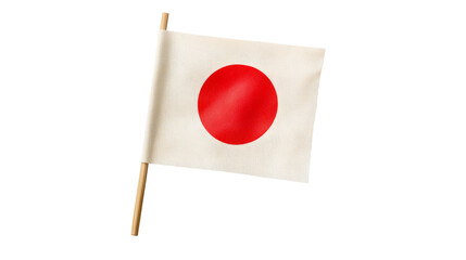 Miniature flag on black, cut out transparent