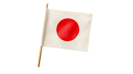 Miniature flag on black, cut out transparent