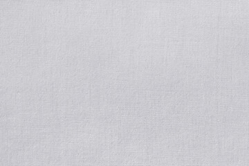White grey cotton fabric cloth texture for background, natural textile pattern.