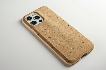 Nature's Armor: Biodegradable Cases for Your Phone Isolated On White Background.