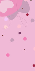 pink background with hearts
