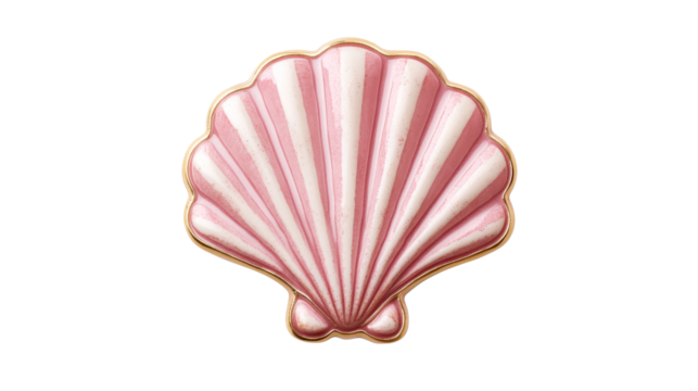 Decorative Seashell, pink, cut out transparent