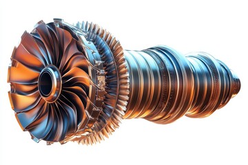 Industrial Gas Turbine Engine Component with Sleek Design and Detail