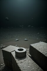 Naklejka premium Graphic Industrial stone elements
