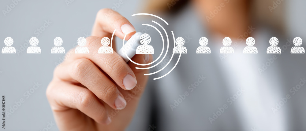 Poster enhancing recruitment and hiring processes involves effective job selection and candidate screening 