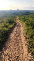 Desert Ridge Trail Winding Through Brown and Green Landscape