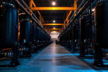 Obraz premium Industrial water treatment facility