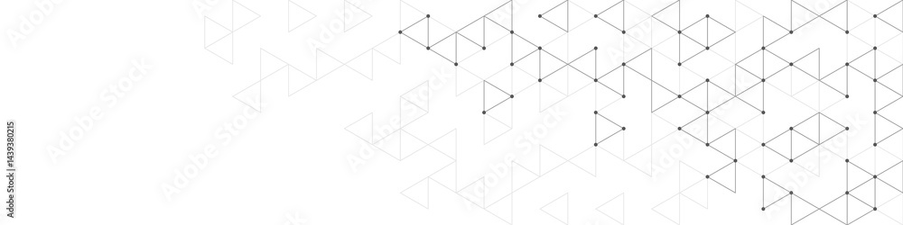 Poster Graphic design element for web page or banner with a geometric pattern of triangle shapes