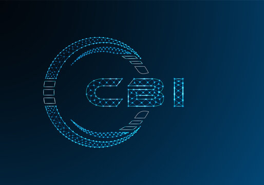 CBI low poly letter logo vector design. CBI lower poly logo design.