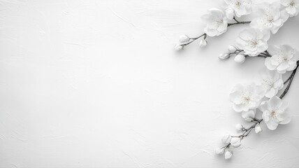 Minimalist White Floral Arrangement on Textured Background white flowers floral arrangement blossoms