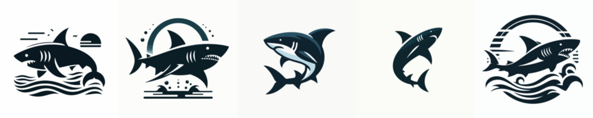 Vector of a shark silhouette.