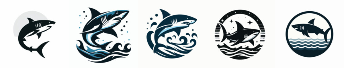 Vector of a shark silhouette.