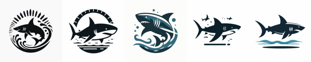 Vector of a shark silhouette.