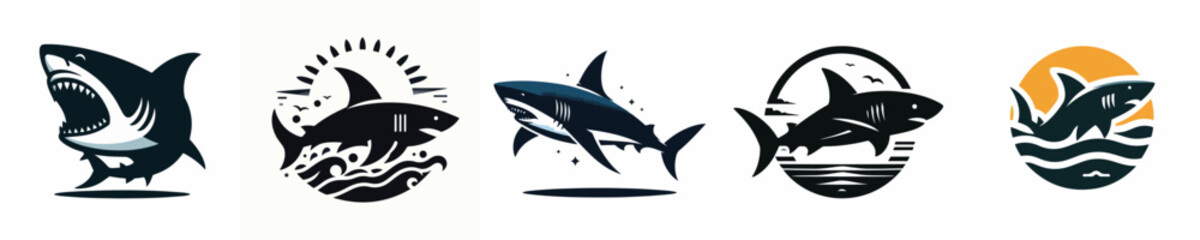 Vector of a shark silhouette.