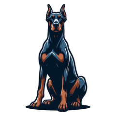 Doberman vector and illustrations.