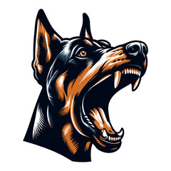 Doberman vector and illustrations.