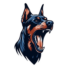 Doberman vector and illustrations.