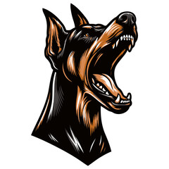 Doberman vector and illustrations.