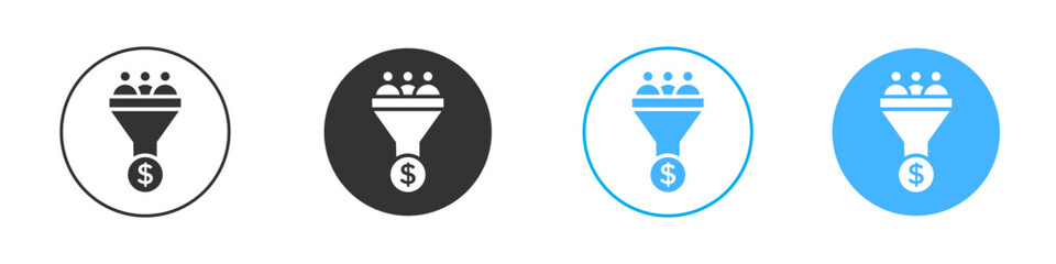 sales conversion icon Vector Graphic set