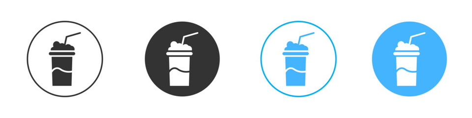 Milkshake icon Vector Graphic set