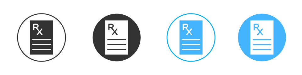 Prescription icon Vector Graphic set