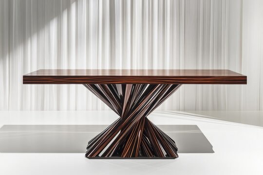 Modern wooden dining table