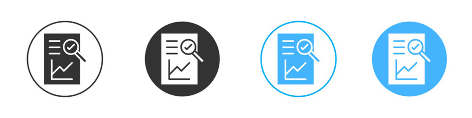 Analytics report icon Vector Graphic set