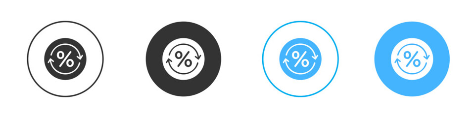 Exchange rate icon Vector Graphic set
