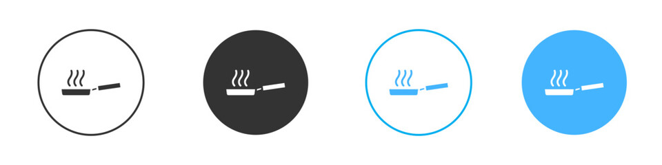 Frying pan icon Vector Graphic set