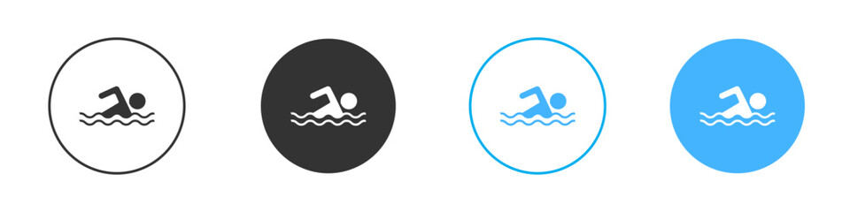 Swimming icon Vector Graphic set