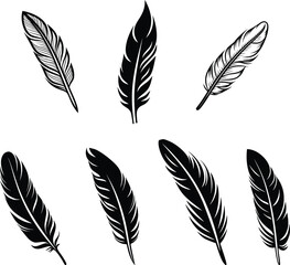 Writing Feather Vector Bundle – Calligraphy and Pen Icon Set
