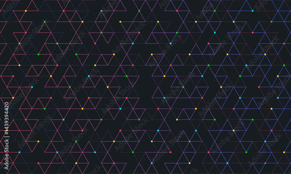 Aufkleber Abstract background with a seamless geometric pattern of simple triangle shapes. Stylish texture