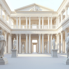 Fototapeta premium 3D visualization of a Roman noble’s mansion