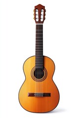 Obraz premium Classic acoustic guitar Wooden body, fretboard, and strings Simple design, suitable for beginners