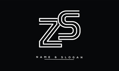 SZ, ZS Abstract Letters Logo Monogram