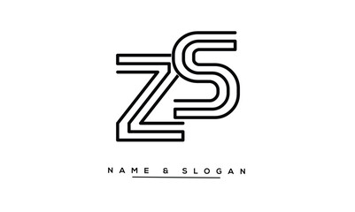 SZ, ZS Abstract Letters Logo Monogram