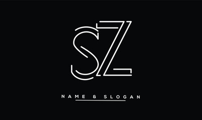 SZ, ZS Abstract Letters Logo Monogram