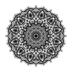  The mandala background design brings a sense of calm and elegance to the artwork.