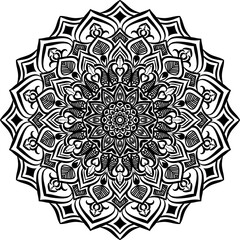  The mandala background design brings a sense of calm and elegance to the artwork.