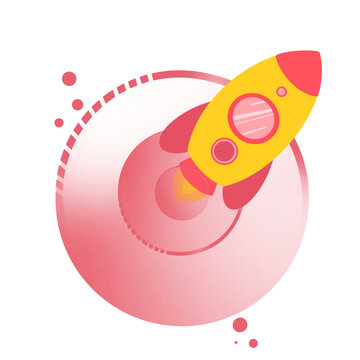 recommend clip art: Rocket. Space rocket launch. Project start up. Flying cartoon rocket.