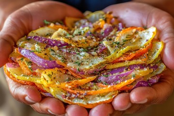 Aromatic Herb Roasted Vegetable Stack