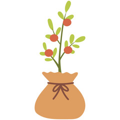 plant in a pot illustration
