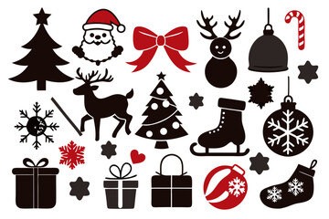 Fototapeta premium Christmas Vector Icons Set