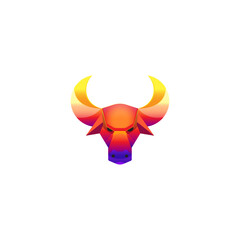Bull Gradient Logo Icon