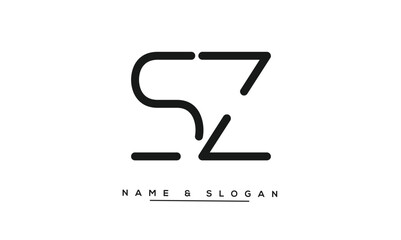 SZ, ZS Abstract Letters Logo Monogram