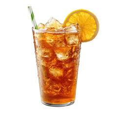 Iced tea png summer drink png glass of iced tea png lemon tea png cold beverage png 3d tea glass png transparent background image
